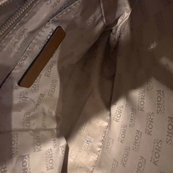 Michael Kors Tan and Brown Logo Tote - Picture 11 of 16